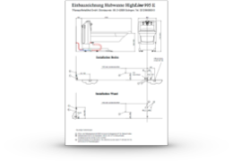 Einbauzeichnung TR Hubwanne Highline - Typ TR 995